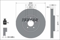 Textar 2X Bremsscheiben Vorne BelüFtet Beschichtet FüR Hyundai Tucson NX4A