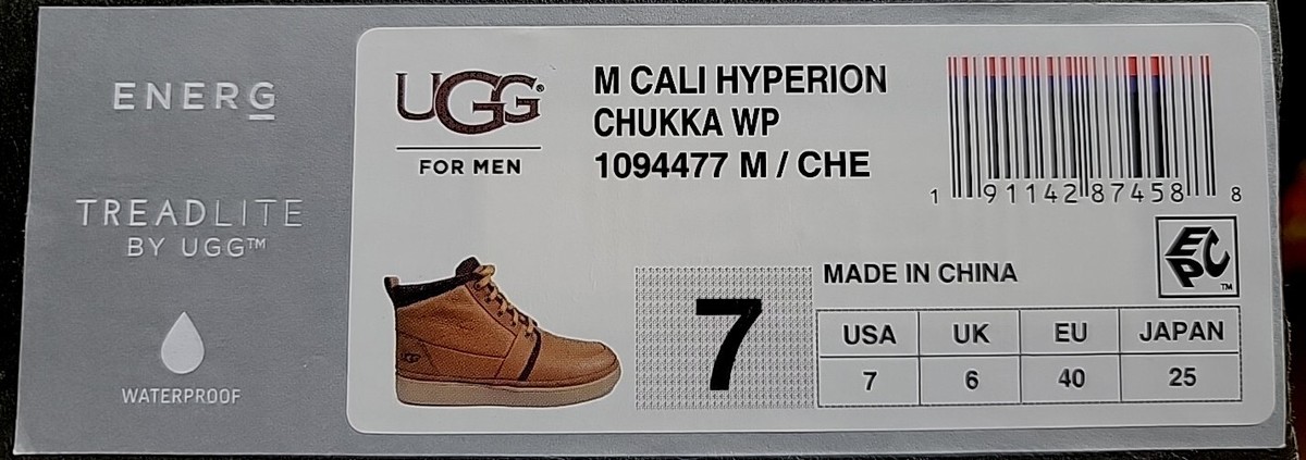 Ugg - Men’s Cali Hyperion Chukka Waterproof Boot, Chestnut Brown. Sz 13 NEW UGG Mens Boots Size 7 M Cali Hyperion Chukka Tan Waterproof  main image 4