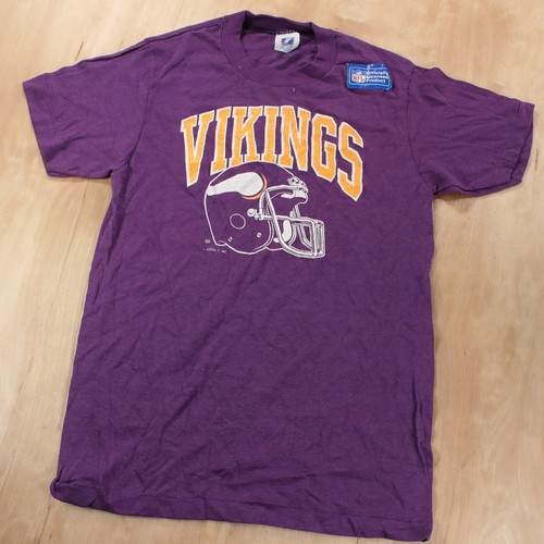 vtg 90s usa made t-shirt LARGE 14-16 logo 7 minnesota vikings nfl football