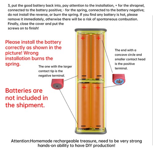 22.5W Transparent Mobile Power Bank Case 4*21700 Battery Box PD Fast Charging - 第 11/32 張圖片