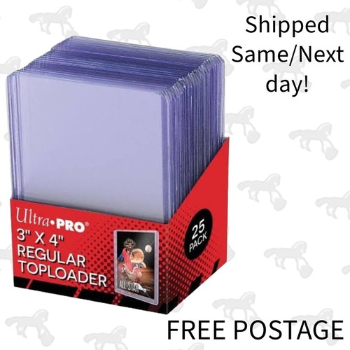 25 x Ultra Pro CLEAR TOPLOADER Rigid Card Protector Pokemon Regular TOP ...