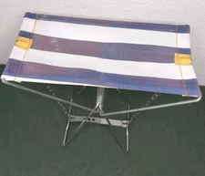 Vintage Metal Fishing Seat Chair Portable Collapsing Camping Hiking Hunting