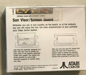 Atari Lynx I Sun Visor Screen Guard and Screen Protector Factory Sealed PAG3400