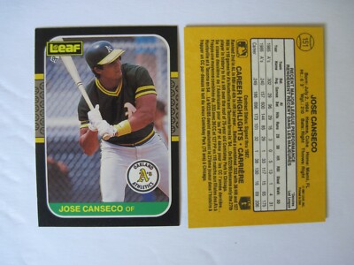 JOSE CANSECO CARDS Your Pick TOPPS Fleer Donruss Leaf Score Upper Deck 1986-1995