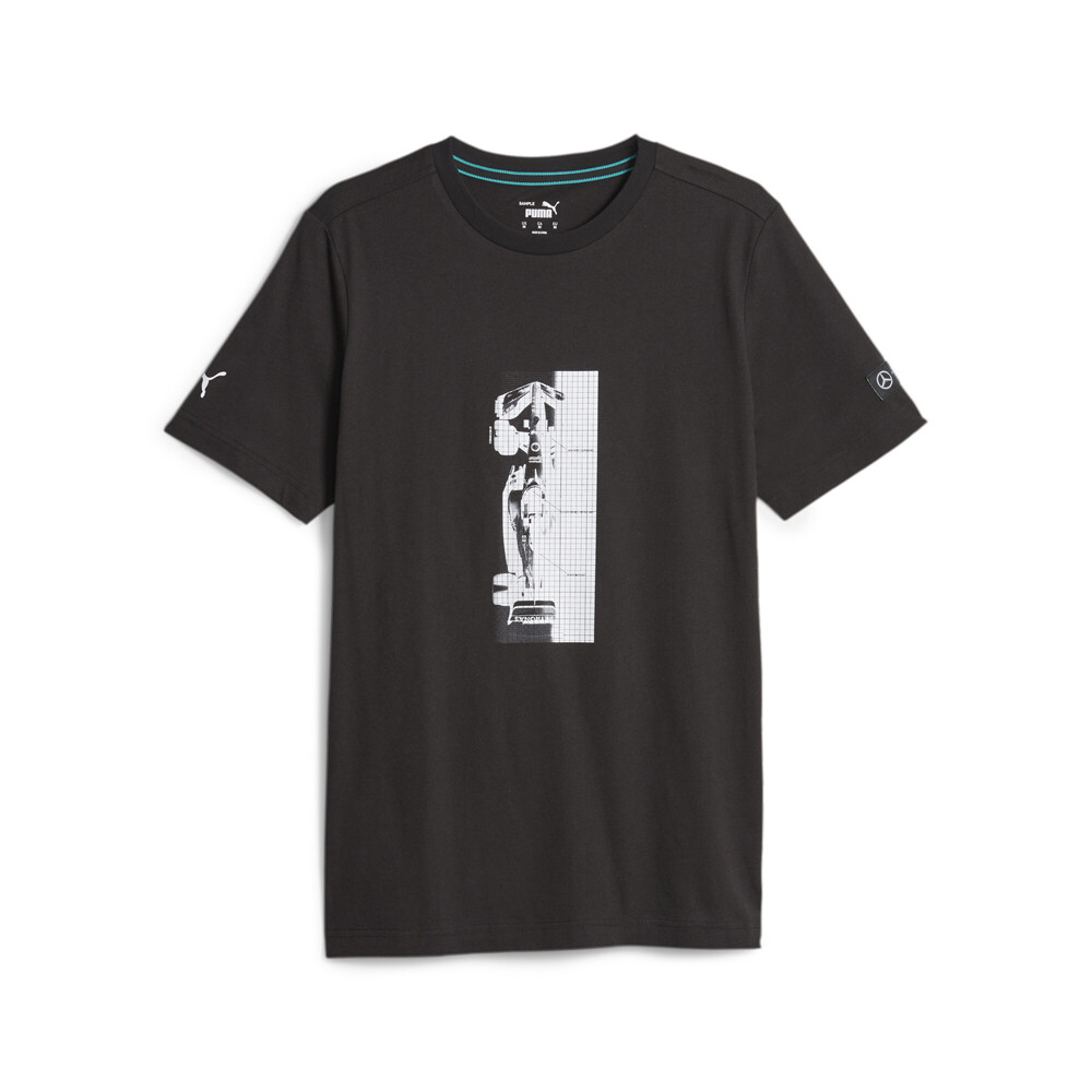 Футболка Puma Mapf1 Ess Car Graphic Tee Мужские черные повседневные топы 62116401