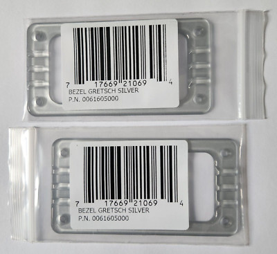 Gretsch Guitar Pickup Ring Bezel Filter'Tron HiLo'tron Silver 4 Hole 2 Bezel Set