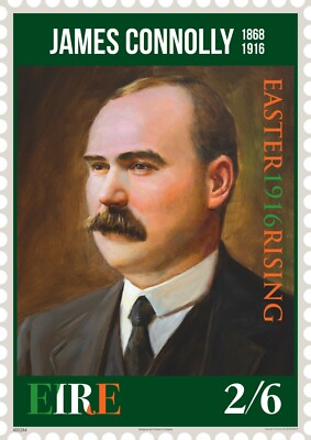 JAMES CONNOLLY - OSTERN 1916 AUFSTEHEN - A3 POSTER BRIEFMARKEN DESIGN