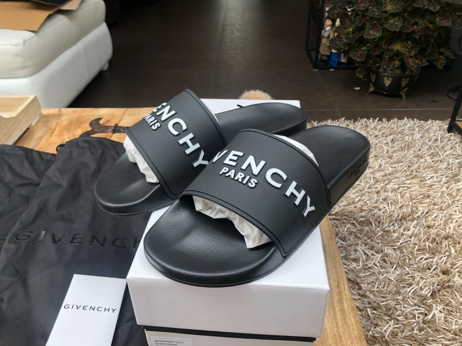 Nuevas sandalias Givenchy negras deslizantes eBay