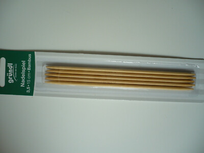 Grndl Nadelspiel 15cm Strumpfstricknadeln Bambus Strken 2,5 bis 3,5 fr  Socken | eBay.de
