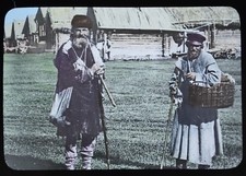 Glass Magic Lantern Slide Russia & Russians Regional Costume Colour Tinted