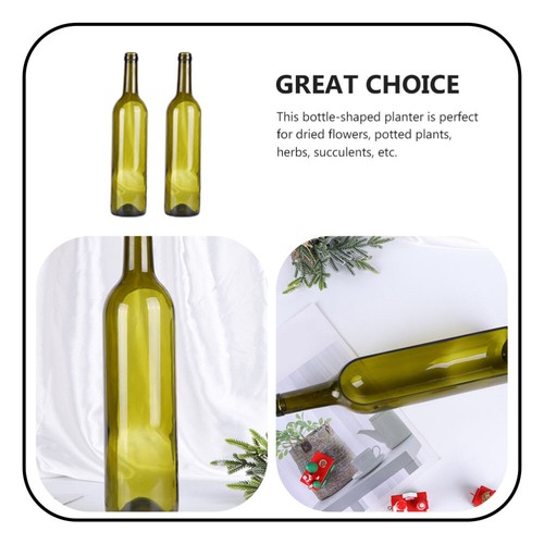 2 Pcs Gla Candlestick Dekorative Flasche Desktop-Dekoration Teelichthalter - Bild 8 von 12