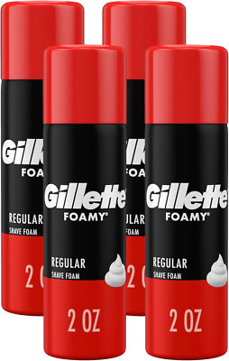 Gillette Foamy Regular Shaving Foam, 2 Oz (Pack of 4)...