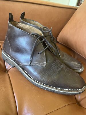 1901 Mens 10,5 Desert Boots Brown Chukka Boot Suede Leather Lace Up
