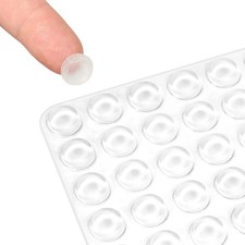 Silicone Cabinet Door Bumpers Round 192pcs Clear Rubber Bumpers Self Adhesive...