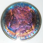 1891-S MORGAN SILVER DOLLAR $1 MS64 COIN Rare Toning
