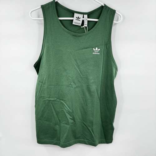 adidas Trefoil Essentials Tank Top Preloved Green Mens Size Medium
