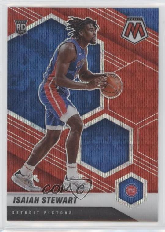 2020-21 Panini Mosaic Red Wave Prizm Isaiah Stewart #223 Rookie RC 0g90