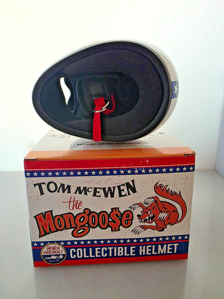 Tom “Mongoose” McEwen NHRA Mini Helmet NIB Limited Edition Drag