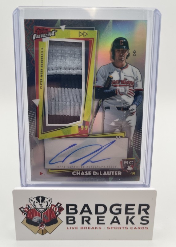 2026 Topps Finest #RPA-CD Chase Delauter Rookie RC Patch Auto Refractor AB