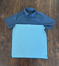 Under Armour HeatGear Loose Colorblock Polo Shirt Blue M Short Sleeve