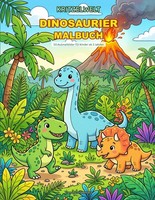 Dinosaurier Malbuch: 50 Ausmalbilder FüR Kinder Ab 3