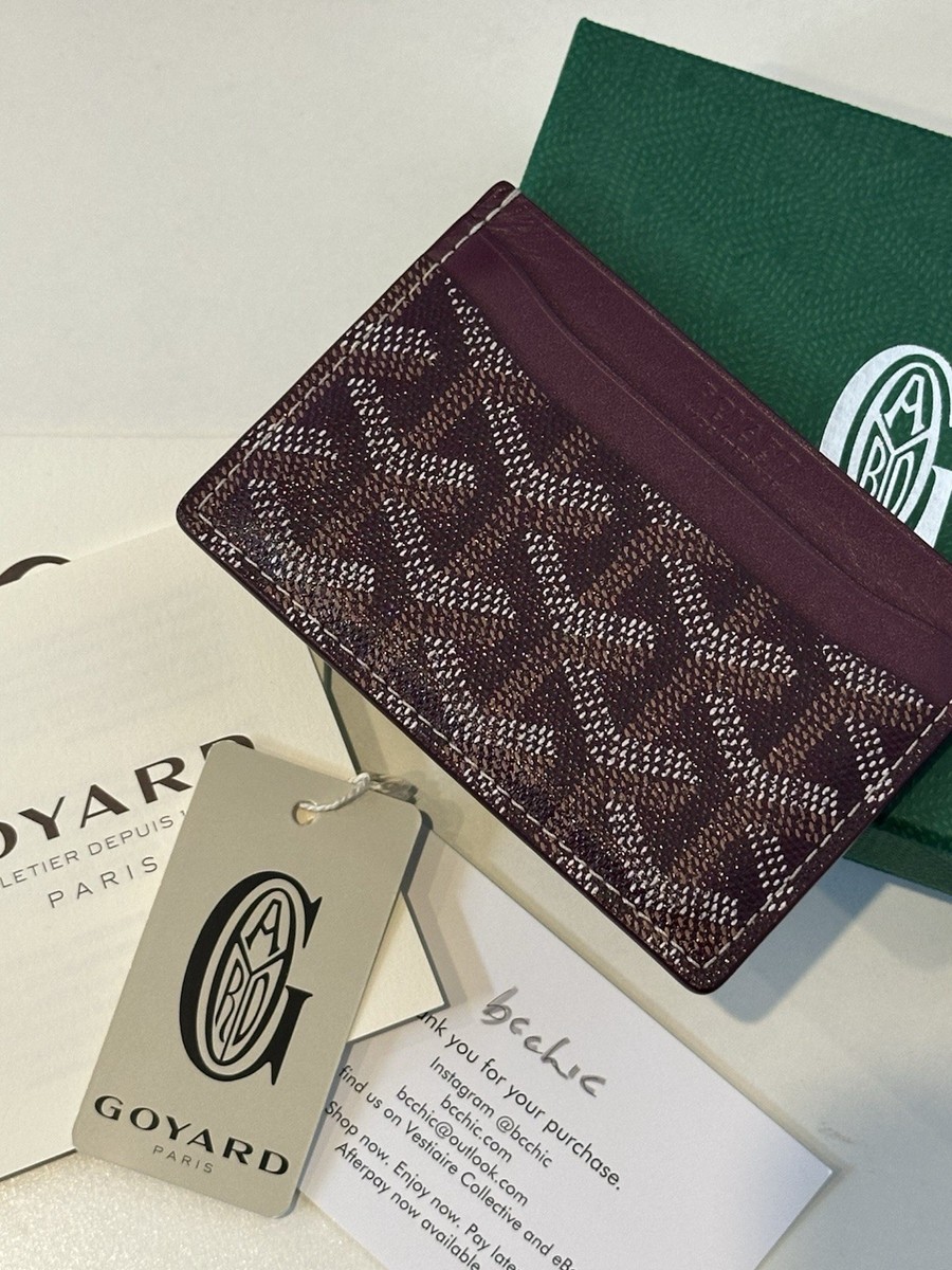 Burgundy Saint Sulpice Cardholder Goyard Burgundy Goyardine Coated