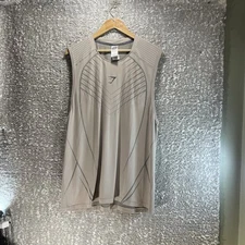 Gymshark Apex Seamless Shirt Men XXL Brown Stretch Athletic Gym Training Nylon