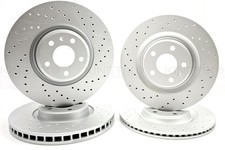 FÜR AUDI A4 30 TDI PERFORMANCE CROSS GELOCHT COATED BREMSSCHEIBEN 350mm 330mm F/R