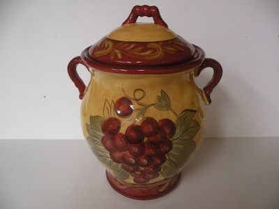 PAMELA GLADDINGS' COOKIE JAR GRAPE VINEYARD CERTIFIED INTERNATIONAL 10'' TALL