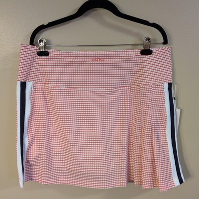 Kinona Women's Golf Party Pleat Skort Size XXL  Power Grid UPF 50+