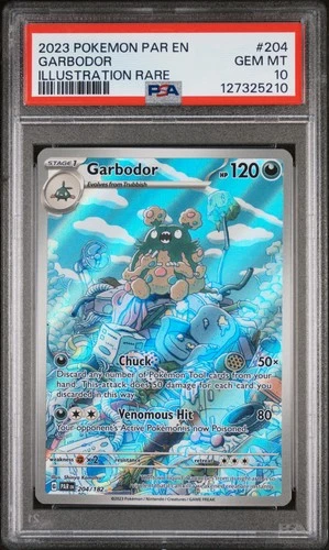 Pokemon Garbodor Paradox Rift 204/182 Illustration Rare PSA 10 Gem Mint