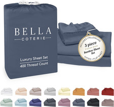 Bella Coterie Luxury Bamboo Viscose Twin Size Sheet Set 100 Organically Grown