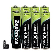 8 Pack Ni-MH AAA Rechargeable Batteries for Cordless Phones, 400mAh 1.2V Stan...