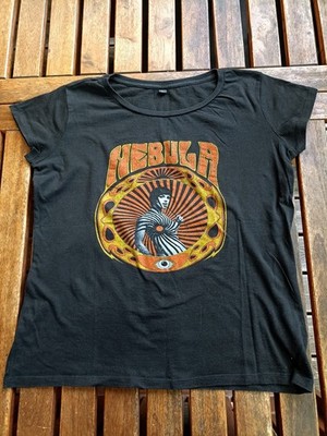 NEBULA ''Swirl Girl'' Band Shirt T-Shirt Damen Girlie L schwarz fast neu 