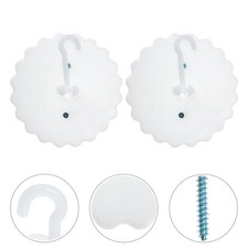 2 Sets Mosquito Net Holder Hooks White PU Material Ceiling Cup for Kids