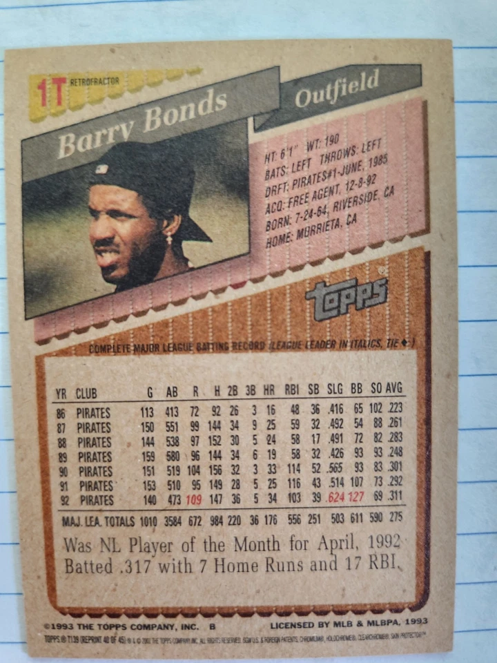 Barry Bonds 2001 Topps chrome traded retrofractors - Image 2 of 2