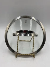 Belgique Glass &  Stainless Steel Vented Replacement Lid 7.25”OD 6.5” ID