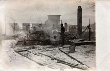 Sharon Springs KS Kansas House Fire Aftermath Jan 4th 1910 RPPC Postcard COPY