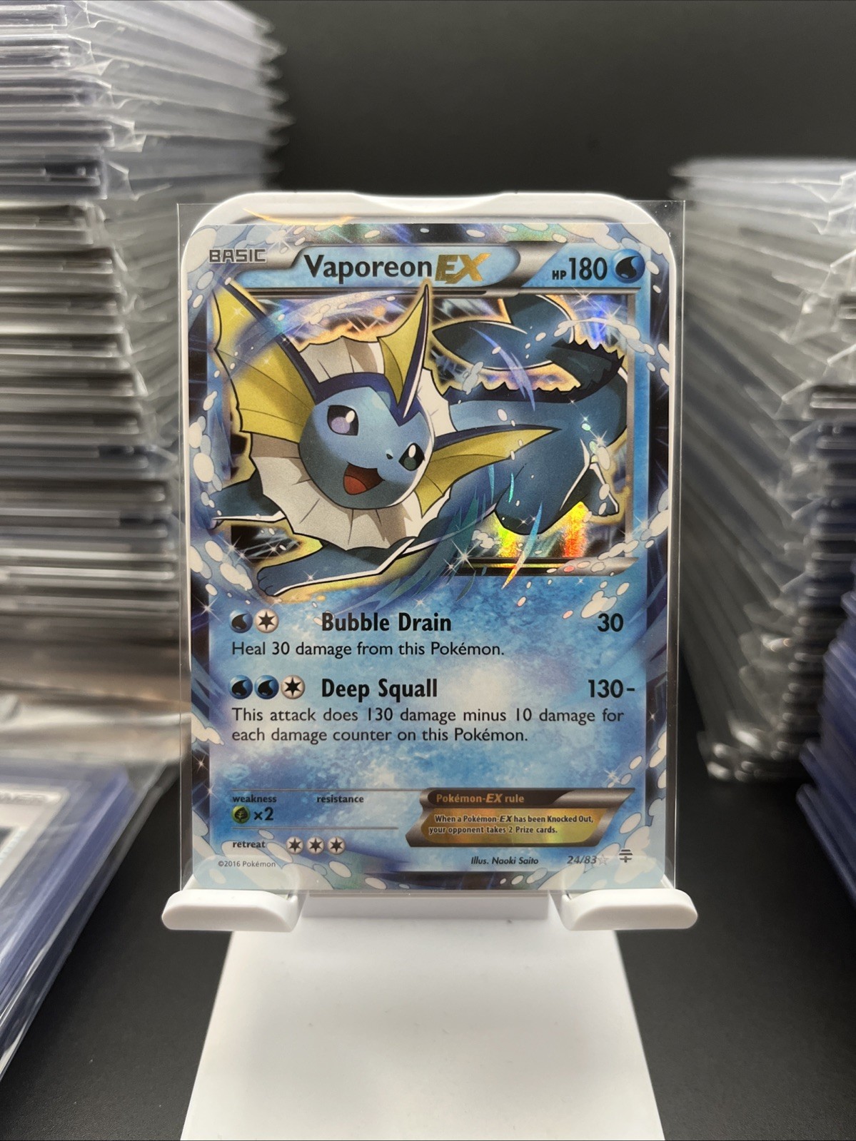 Pokémon TCG Vaporeon EX Generations Holo Card 24/83 Ultra Rare NM Condition