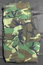 Genuine US Military Woodland BDU Ripstop Trousers M81 Deadstock XL - 100% Cotton