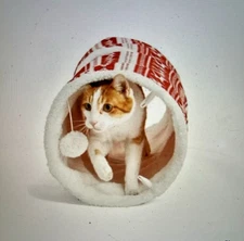 Christmas Cat Tunnel Soft  & Fluffy   33” L