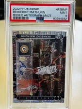 2022-23 Panini Photogenic RC Autos Bennedict Mathurin #RS-BMP Maze /25 PSA 10