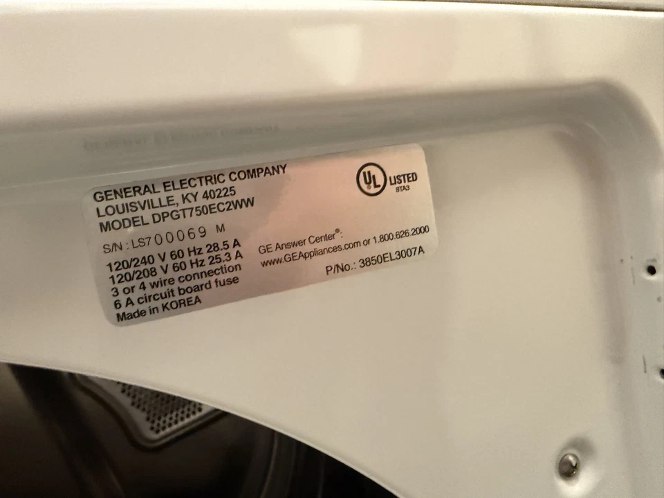 GE Profile Harmony Electric Dryer – Large Capacity, Sensor Dry, White - Image 2 of 4