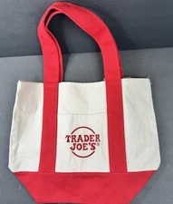 Trader Joes Mini Canvas Tote Bag 