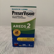 210 Soft Gels Bausch  Lomb PreserVision AREDS 2 Eye Vitamin Mineral Exp: 07/26