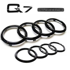 Für Audi Q7 2006-2015 Emblem Ringe V+H Kühlergrill 285x99MM+216x75MM Badge Auto