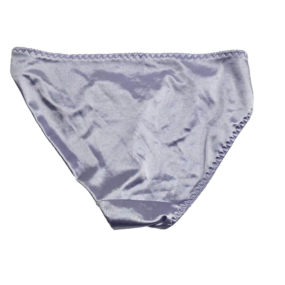 VTG Lina Secret Second Skin Liquid Satin Panties Lavender Bow Lace Medium 6 - Image 2 of 4