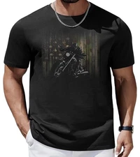 American Flag Camouflage Motorcycle T-Shirt for Women Kids Men
