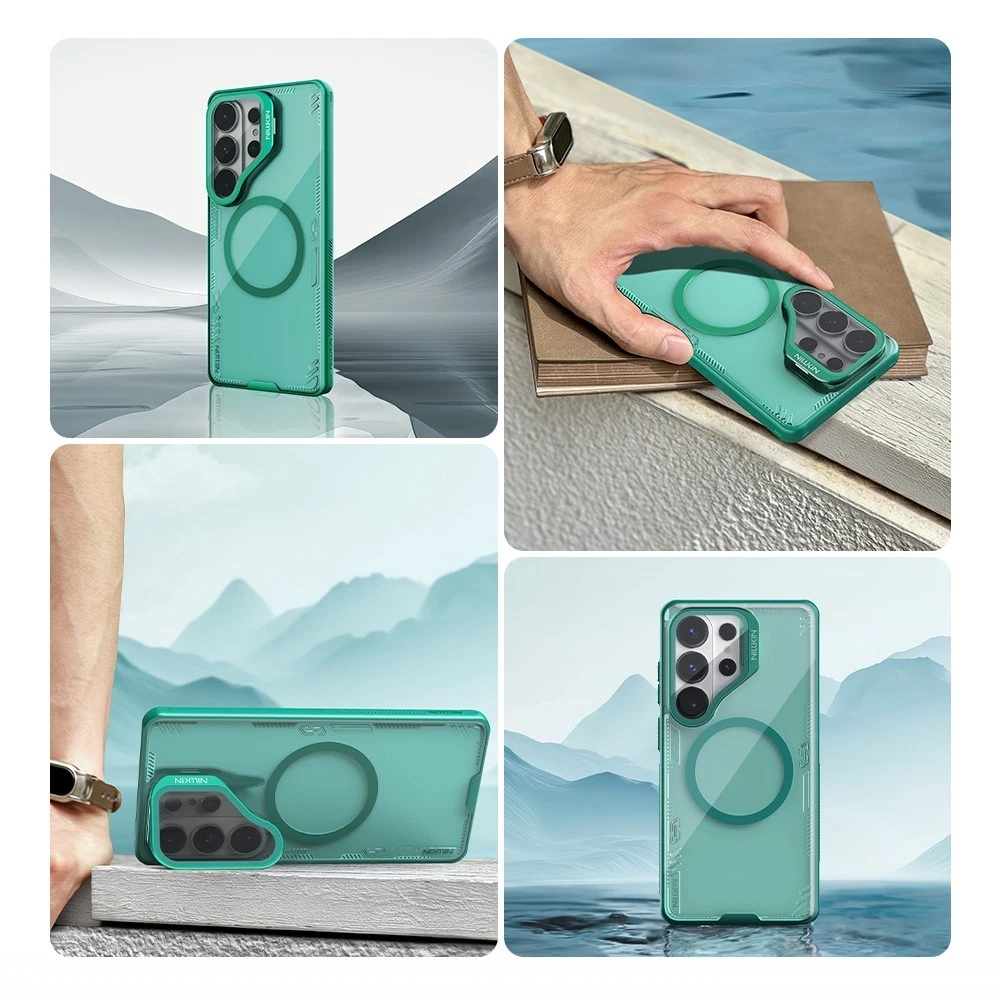 适用于三星 S26 Ultra Nillkin 磁性透明翻盖保护套 相机镜头 支架 外壳 - 第 12/24 张图片