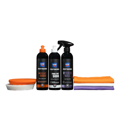 #ad CARTEC Refinish Paint Correction Kit 4000 9000 Compounds amp; Hybrid Wax Kit $97.49
